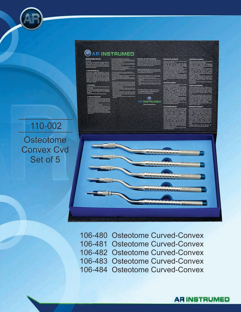Osteotome Convex Cvd Set of 5 – AR Instrumed, Surgical Instruments