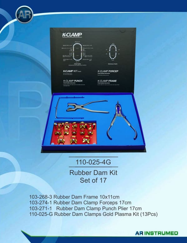 Rubber Dam Kit Set of 17