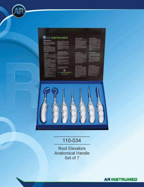 Root Elevators Anatomical Handle Set of 7