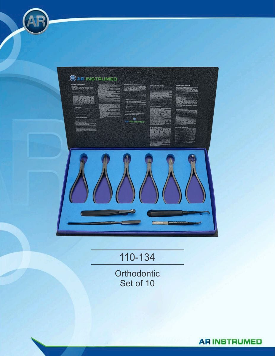 Orthodontic set of 10 pieces – AR Instrumed, Zangen