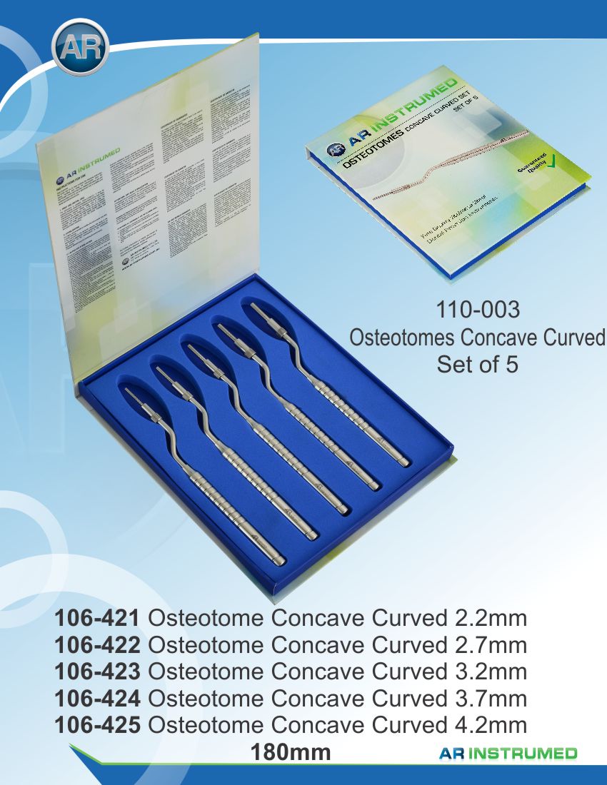 Osteotome Concave Cvd Set of 5