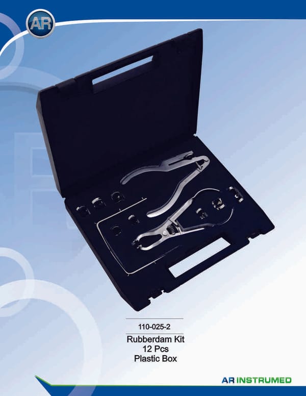 Rubber Dam Kit 12 Pcs Plastic Box