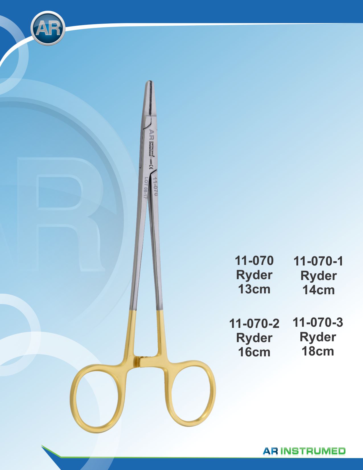 Ryder Needle Holder 14cm – AR Instrumed, Scissors & Needle Holders