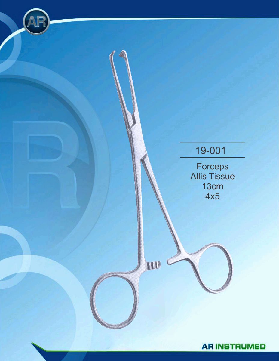 Forceps Allis Tissue 13cm 4x5