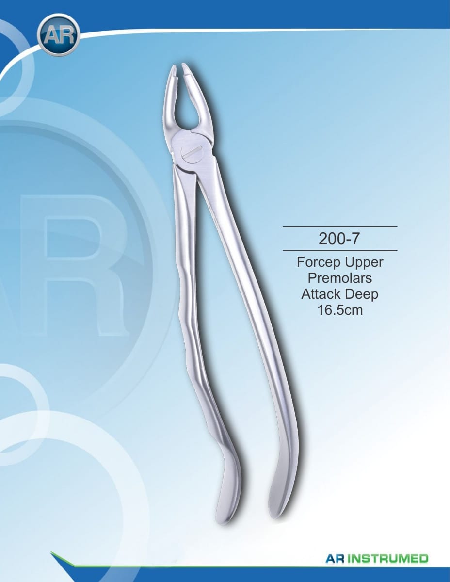 Forcep Upper Premolars Attack Deep 16.5cm – AR Instrumed, Extraction Forceps