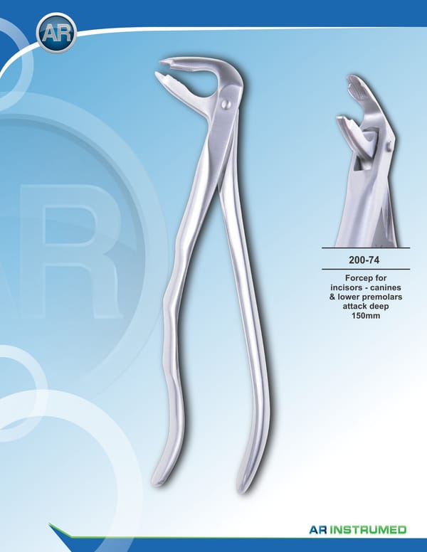 Forcep for Incisors-Canines &amp; Lower Premolars Attack Deep 15cm