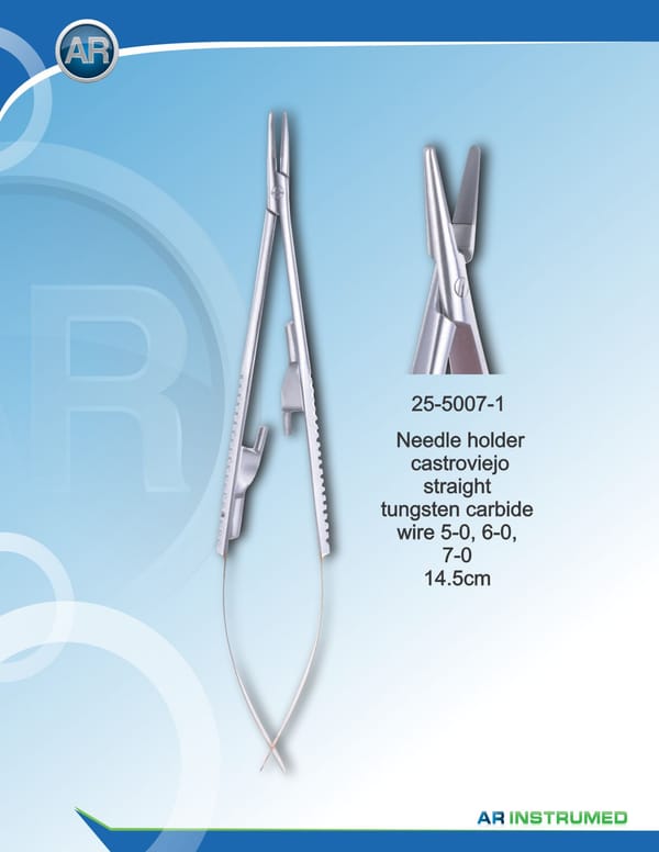 Needle Holder Castroviejo Straight Wire 5-0,6-0,7-0 14.5cm