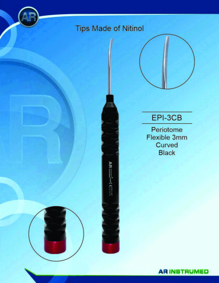 Periotom flexibel 3 mm gebogen schwarz – AR Instrumed, Surgical Hand Instruments