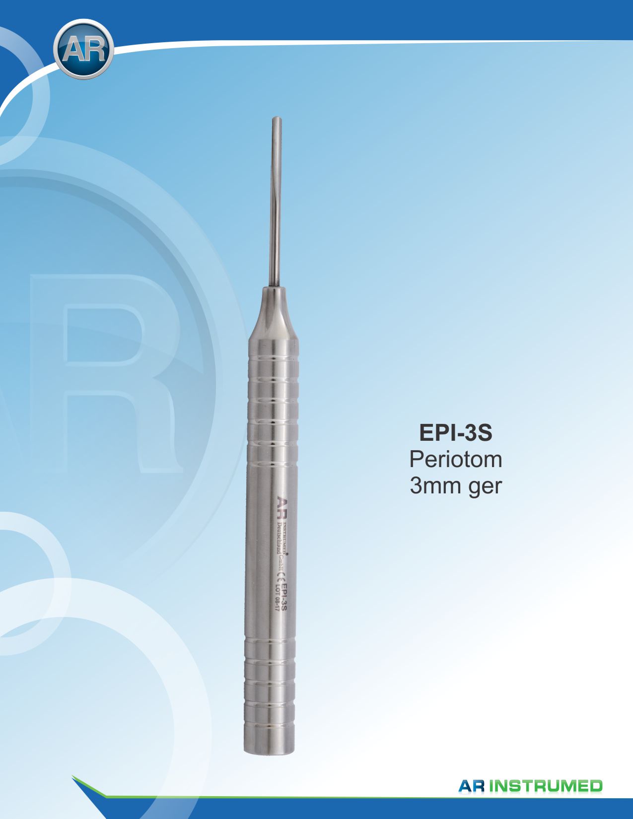 Periotome Flexible 3mm Straight – AR Instrumed, Surgical Hand Instruments