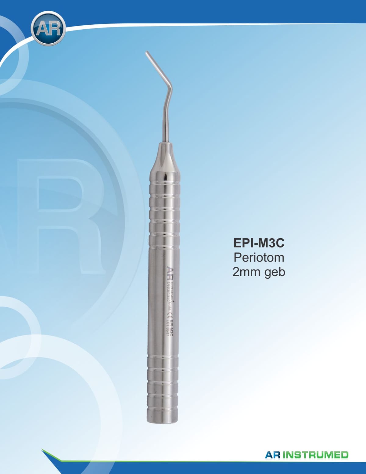 Periotome Flexible 2mm Curved – AR Instrumed, Chirurgische Instrumente