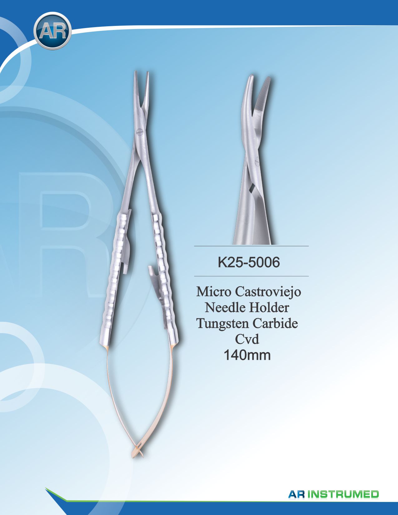 Micro Castroviejo Needle Holder Curved 14cm