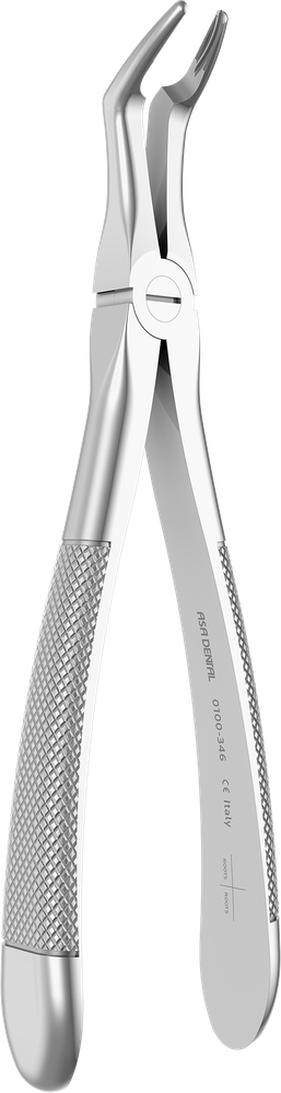 UK-Wurzeln - 18,3 cm - mit geriffelten Spitzen 0100-346 – ASA Dental S.p.A. Uninominale, Extraction Forceps
