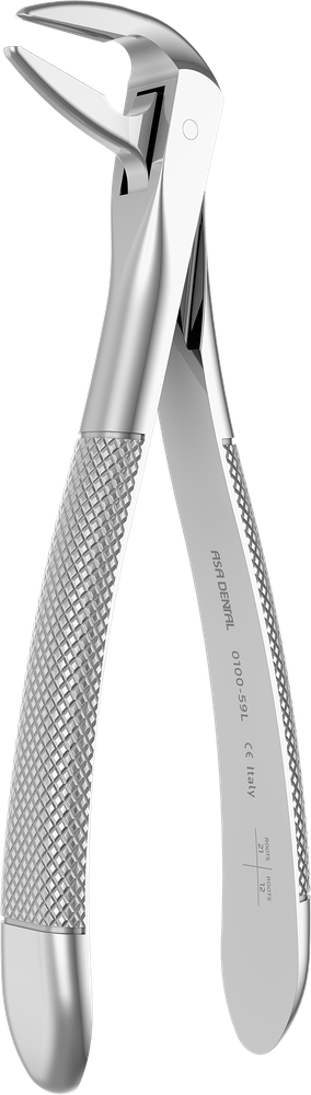 UK Wurzeln Frontzähne - 15.7 ± 0.2 cm - mit geriffelten Spitzen 0100-59L