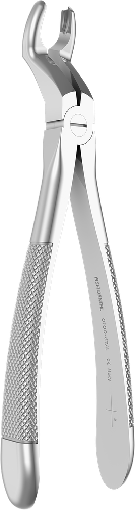 OK-Weisheitszähne links - 18,3 cm - mit geriffelten Spitzen 0100-67/L – ASA Dental S.p.A. Uninominale