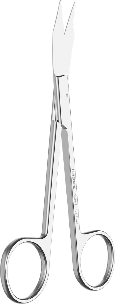 Forbice per gengive - curve, una punta dentata - 13 cm