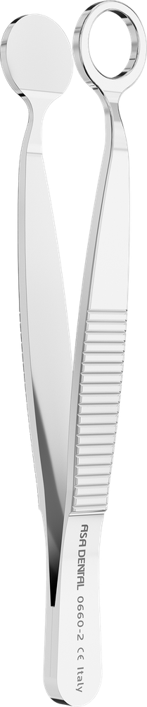 Pinzette porta-membrana - 9 cm - con punte ad anello