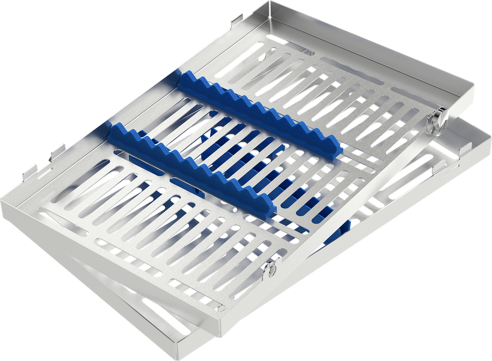 Blau - 288x182x60 mm - für 10 Instrumente mit Silikon-Schiene 2770-3 – ASA Dental S.p.A. Uninominale