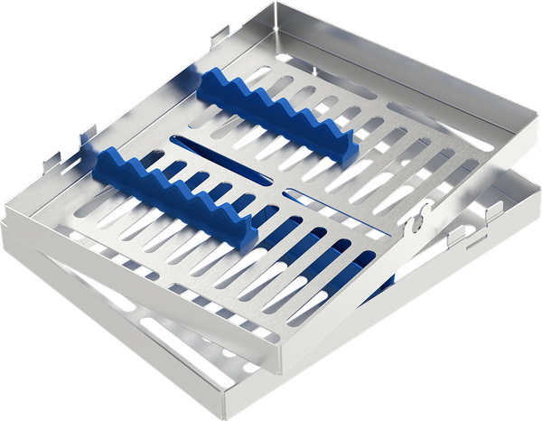 Blau - MEDIUM 182x144x34 mm - für 5 Instrumente mit Silikon-Schiene 2771-2