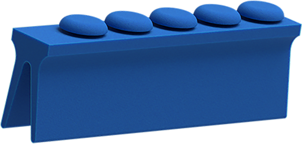 Blau - Silikon-Schiene für 5 Instrumente 2771-G – ASA Dental S.p.A. Uninominale