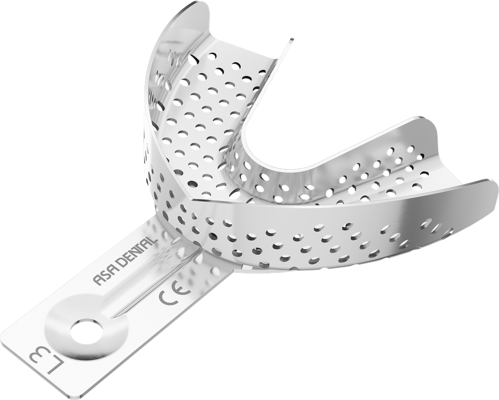 Alluminio perforato - bordo di ritenzione - INFERIORE - S – ASA Dental S.p.A. Uninominale, Impression Trays