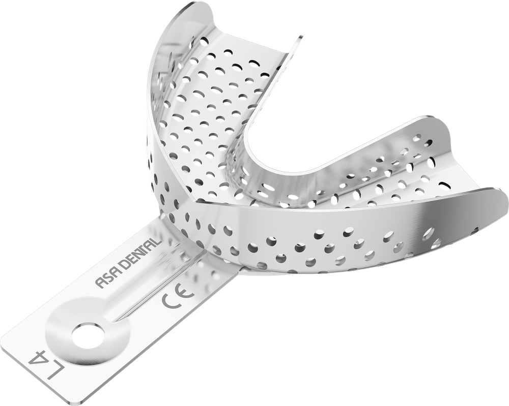 Alluminio perforato - bordo di ritenzione - INFERIORE - M – ASA Dental S.p.A. Uninominale, Abdrucklöffel