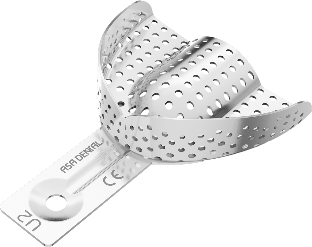 Alluminio perforato - bordo di ritenzione - SUPERIORE - XS – ASA Dental S.p.A. Uninominale, Impression Trays