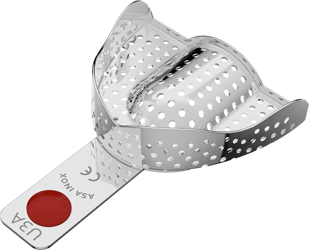Perforiert, Edelstahl - ANATOMISCH GEFORMT - Retentionsrand - OK - S 2801-U3A – ASA Dental S.p.A. Uninominale
