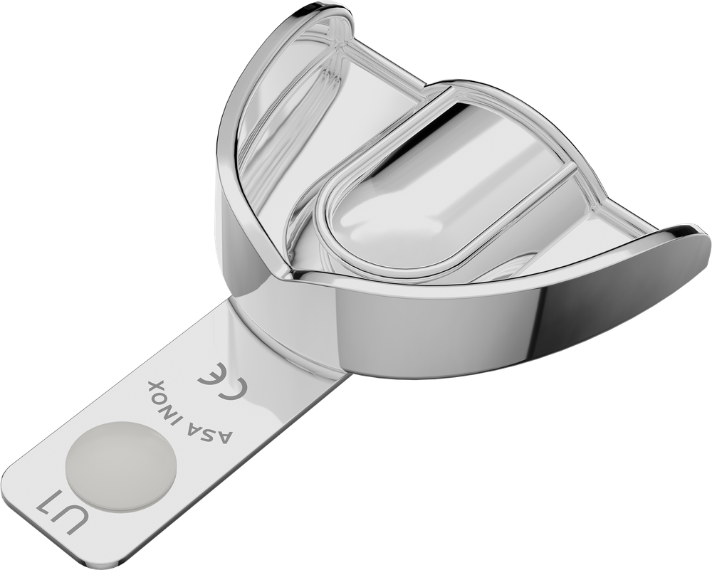 Abformlöffel Stahl nicht perforiert mit Sockel 2807-U1 – ASA Dental S.p.A. Uninominale