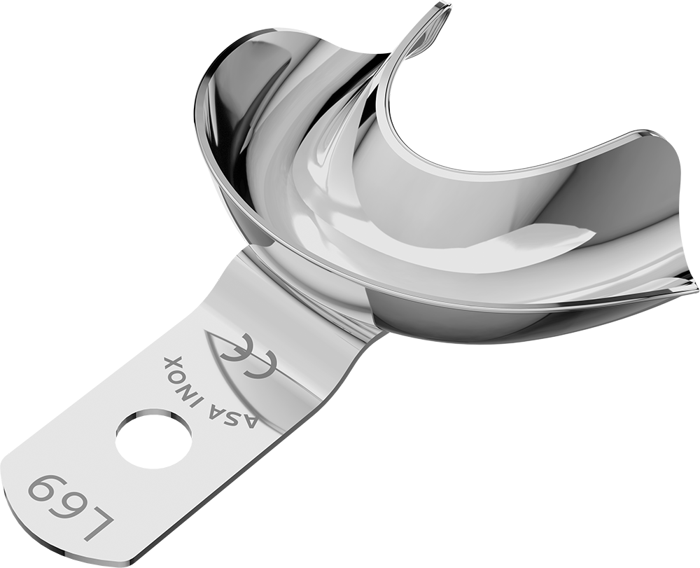 Abformlöffel – Stahl nicht perforiert mit Sockel 2808-L69 – ASA Dental S.p.A. Uninominale
