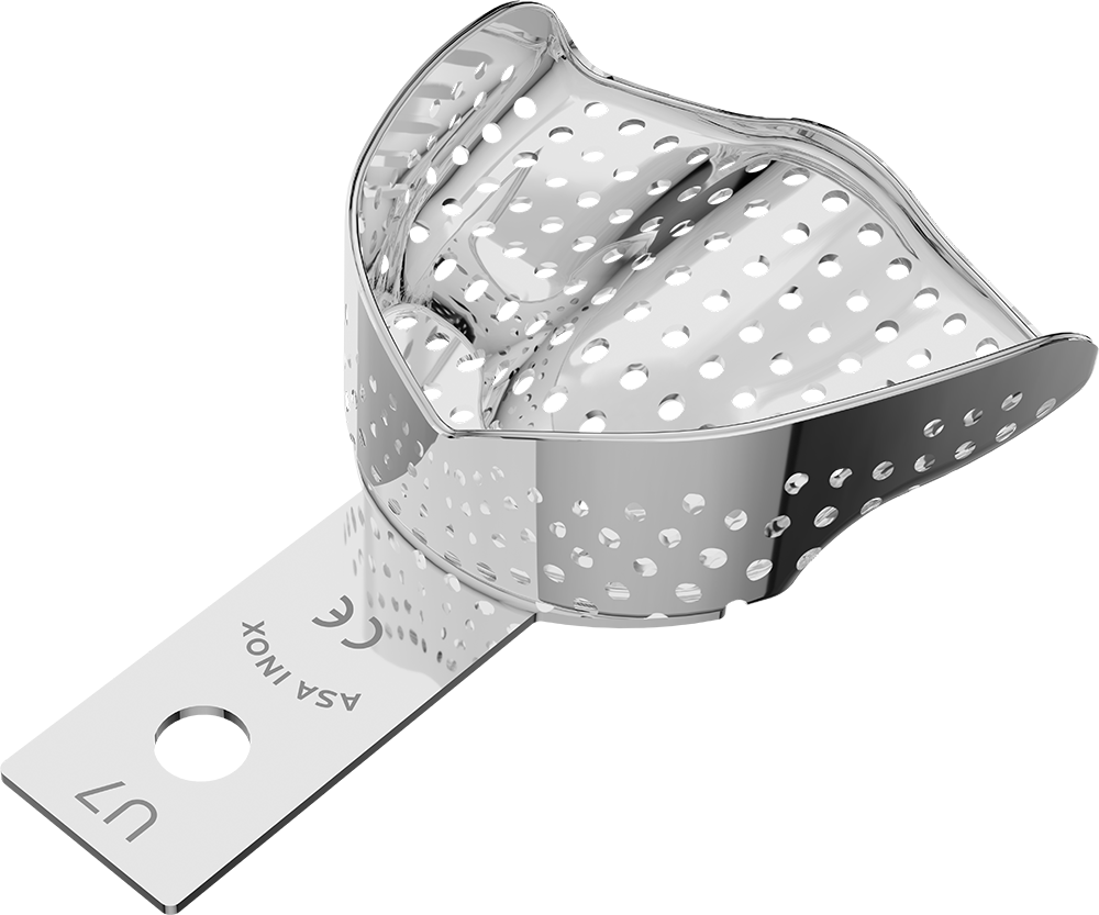 Perforiert, Edelstahl - anterior, bezahnt - Retentionsrand - OK - S 2809-U7 – ASA Dental S.p.A. Uninominale