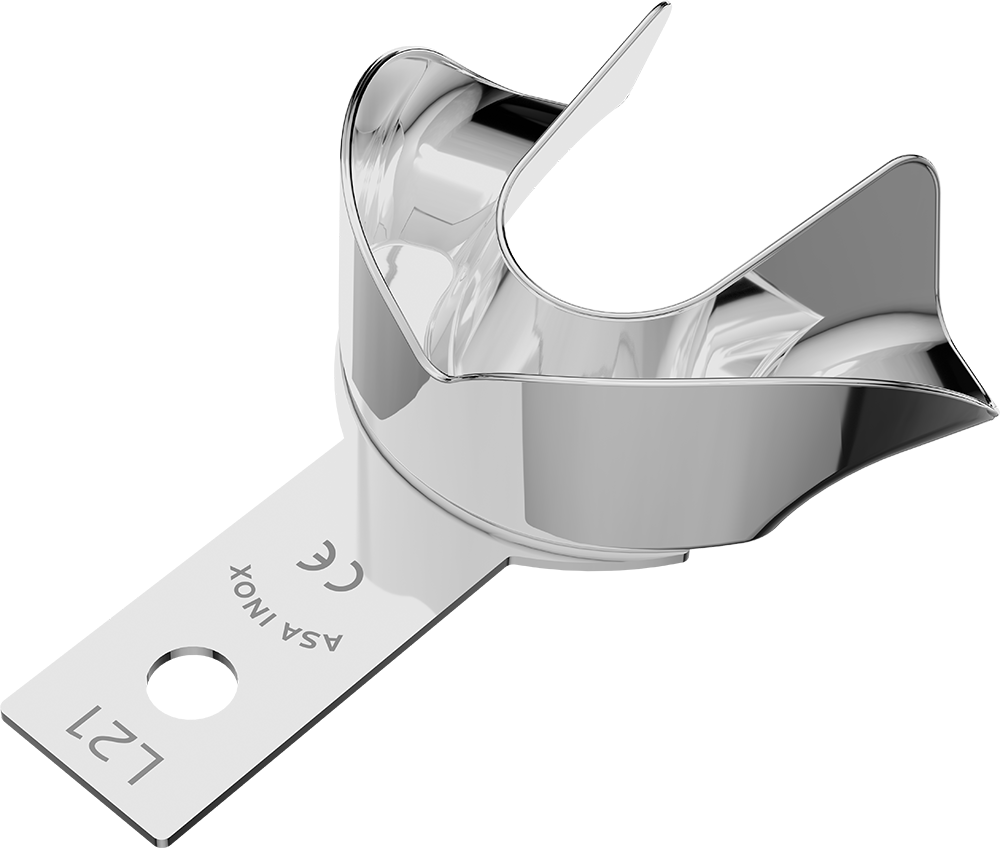 Nicht perforiert, Edelstahl - anterior, bezahnt - Retentionsrand - UK - M 2810-L21 – ASA Dental S.p.A. Uninominale
