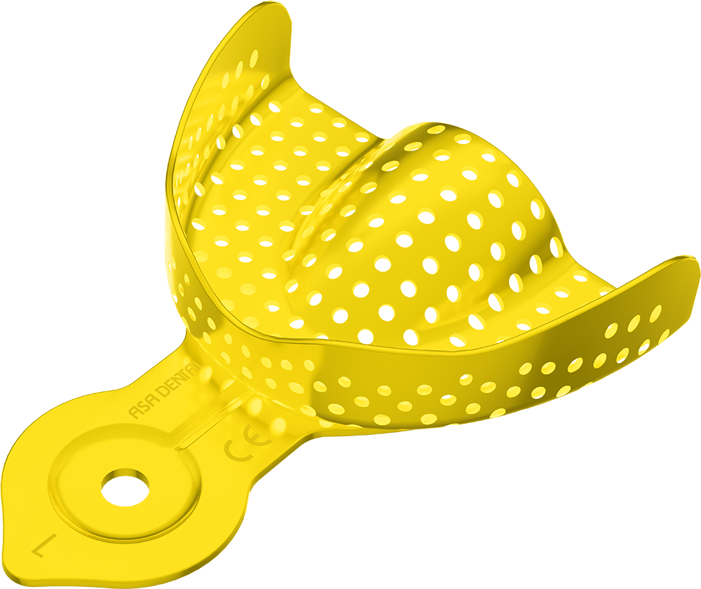 Alluminio perforato codificato cromaticamente - per implantologia - SUPERIORE - S – ASA Dental S.p.A. Uninominale, Impression Trays