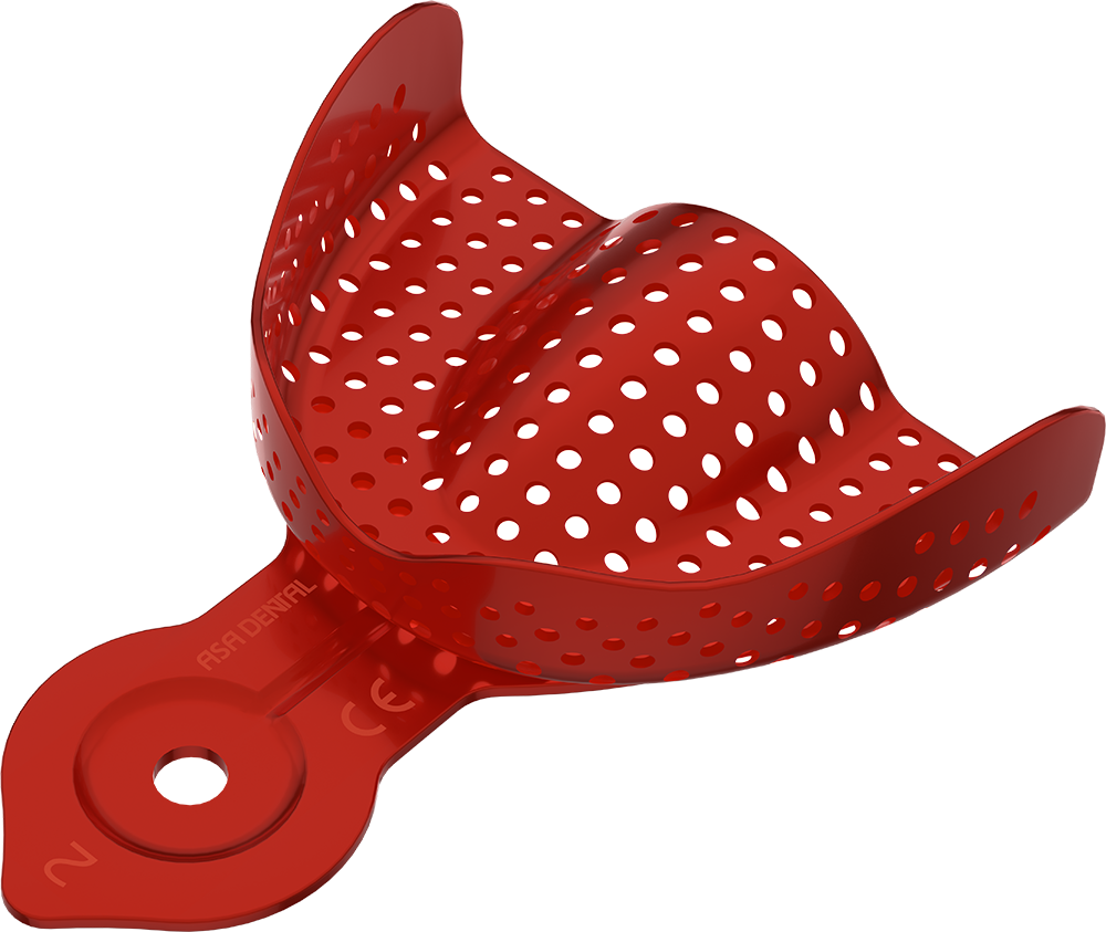 Alluminio perforato codificato cromaticamente - per implantologia - SUPERIORE - M – ASA Dental S.p.A. Uninominale, Impression Trays