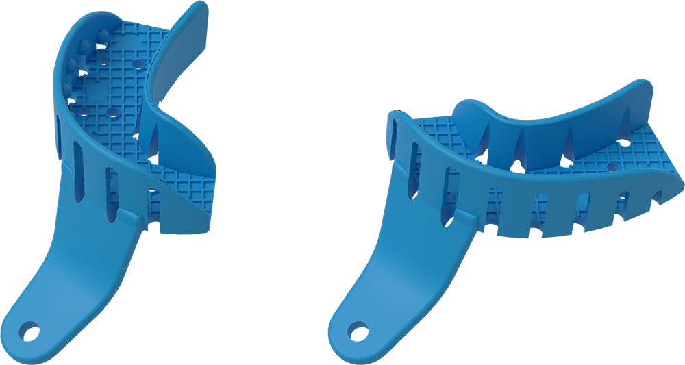 Einweg-Kunststoff-Abformlöffel - 12 halbe rechts + 12 halbe links 2853E-1DS – ASA Dental S.p.A. Uninominale