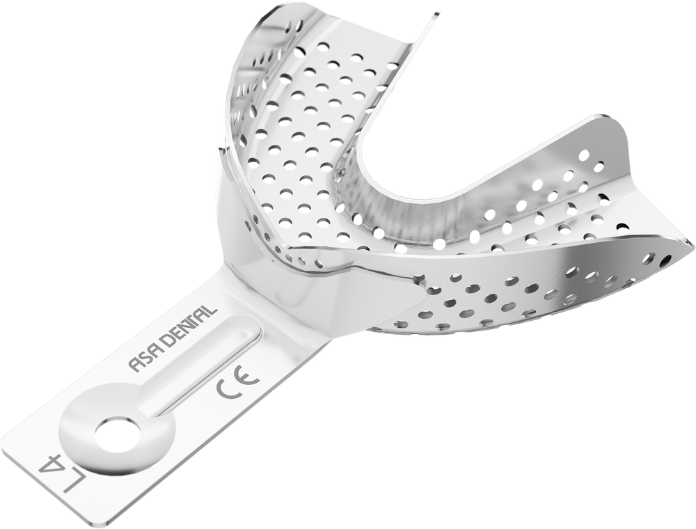 Perforiert aus Aluminium - für Implantologie - Retentionsrand - UK - M 2880-L4 – ASA Dental S.p.A. Uninominale