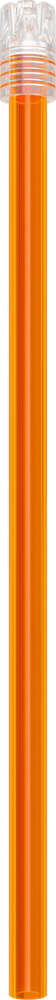 Multicolor - ABNEHMBARE KAPPE - orangenes Röhrchen, transparente Kappe - 15 cm 2900E-OT15