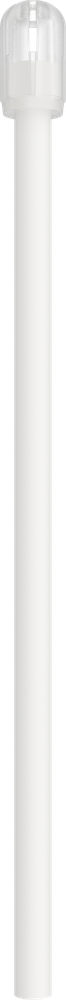 Weiche/FESTE KAPPE - weißes Röhrchen, transparente Kappe - 155 mm 2903E-BTS155