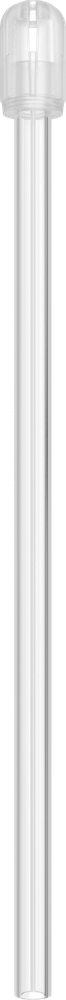 Weiche/ABNEHMBARE SPITZE - transparentes Röhrchen, transparente Spitze - 155 mm 2903E-TT155