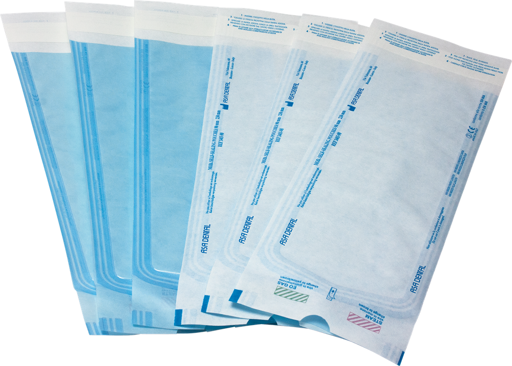 Selbstklebende Sterilisationsbeutel - 90x230 mm 3403-90 – ASA Dental S.p.A. Uninominale