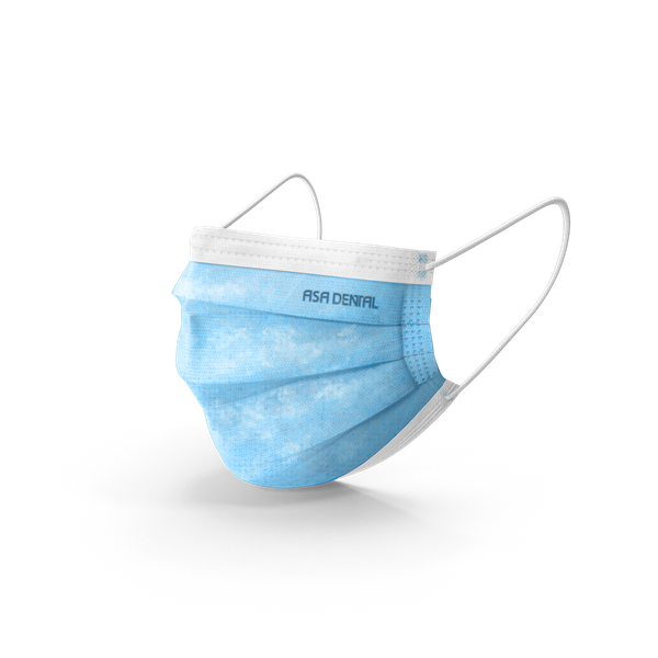 Chirurgische Masken - Hellblau - Mundschutzmaske mit Gummiband 3450E-C