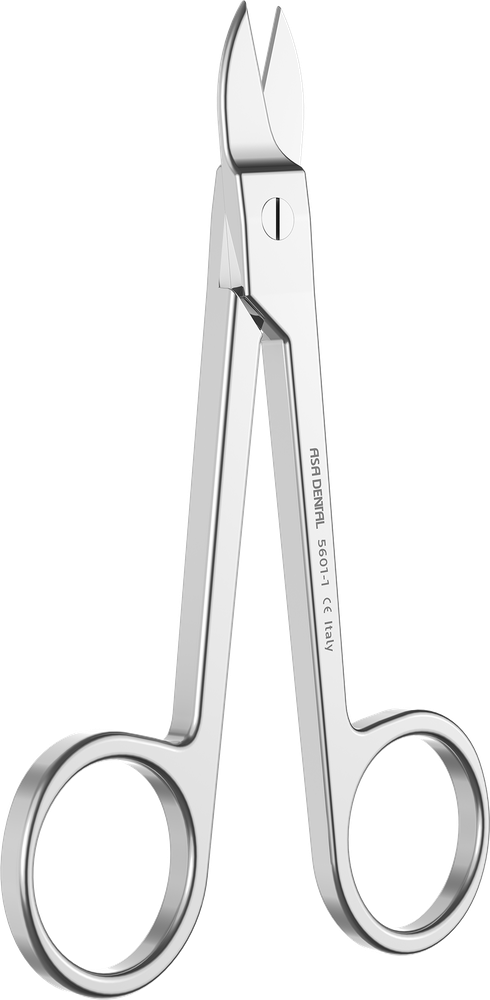 Forbici per corone - rette, una punta dentata - 10,5 cm