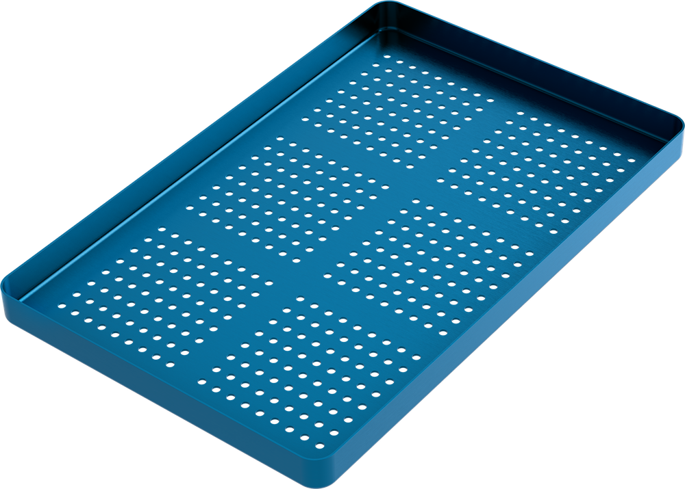 Instrumenten-Tablett perforiert - LARGE - Hellblau - 284x183x17 mm AL2721-LC – ASA Dental S.p.A. Uninominale