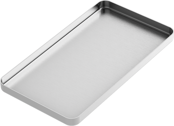 vassoi per strumenti - MINI - Argento - 100x180x11 mm