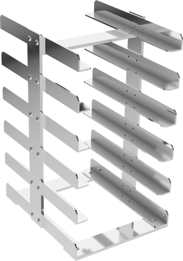 porta vassoi in alluminio - MEDIUM - 160x190x270 mm