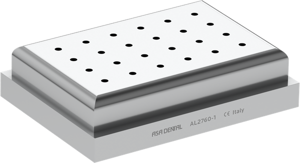 Aluminium geeignet für Dampfsterilisation - mit Sockel, für 24 FG/CA Bohrer (klein) AL2760-1