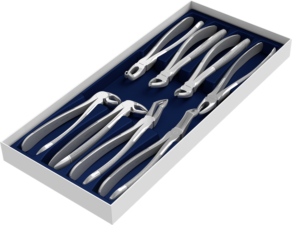 Set 8 pinze per estrazione – ASA Dental S.p.A. Uninominale, Extraction Forceps