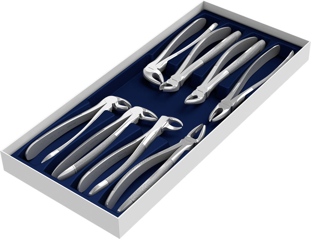 Set 8 pinze per estrazione – ASA Dental S.p.A. Uninominale, Extraction Forceps
