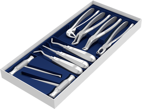Set 4 pinze + 5 Leve per radici