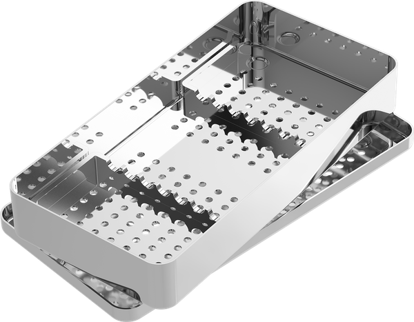 Instrumentenhalter gelocht mit Schiene - 7 Instrumente - MEDIUM 200x100x30 mm S2702