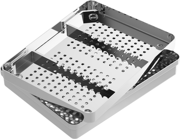 Intrumentenschiene mit Schiene - 8 Instrumente - MEDIUM 187x144x39 mm S2723-1